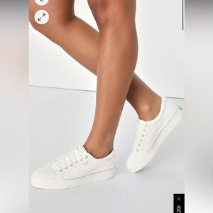 Jump Kick Duo White Eyelet Dot Sneakers